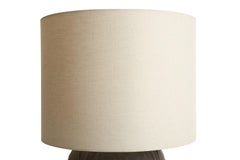 Giles Caffier Turtle Molded Ceramic Round Table Lamp, Made in Paris