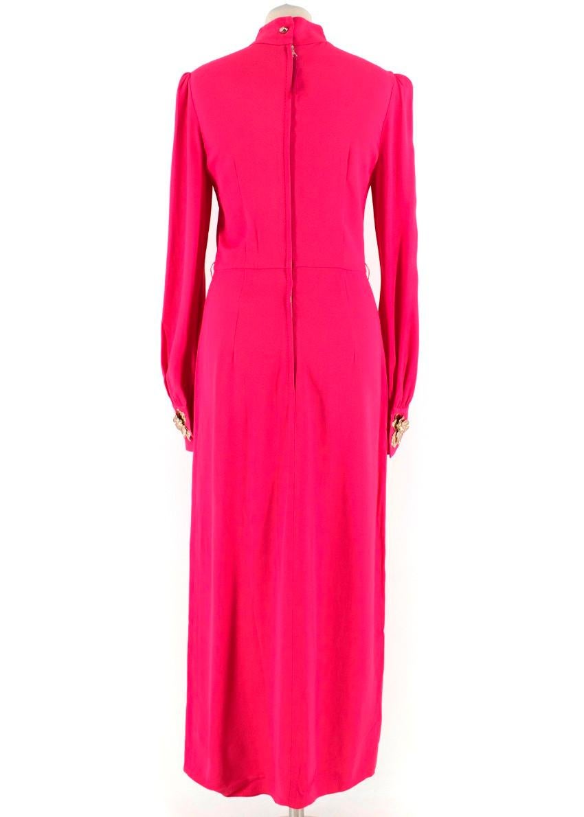 Red Giles fuschia-pink high-neck dress US 6
