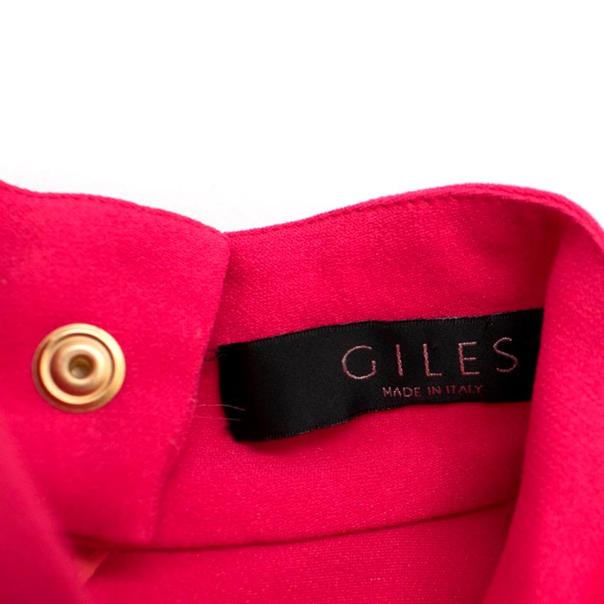 Giles fuschia-pink high-neck dress US 6 2