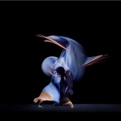 Abstract Dancers, Dark Blue 6 by Giles Revell - Figurative Abstract Photography
