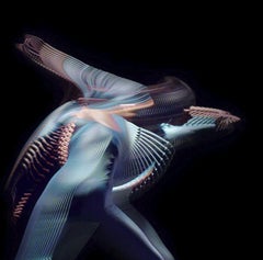 Bailarinas abstractas Azul claro 1, Edición limitada de impresión en pigmento de archivo