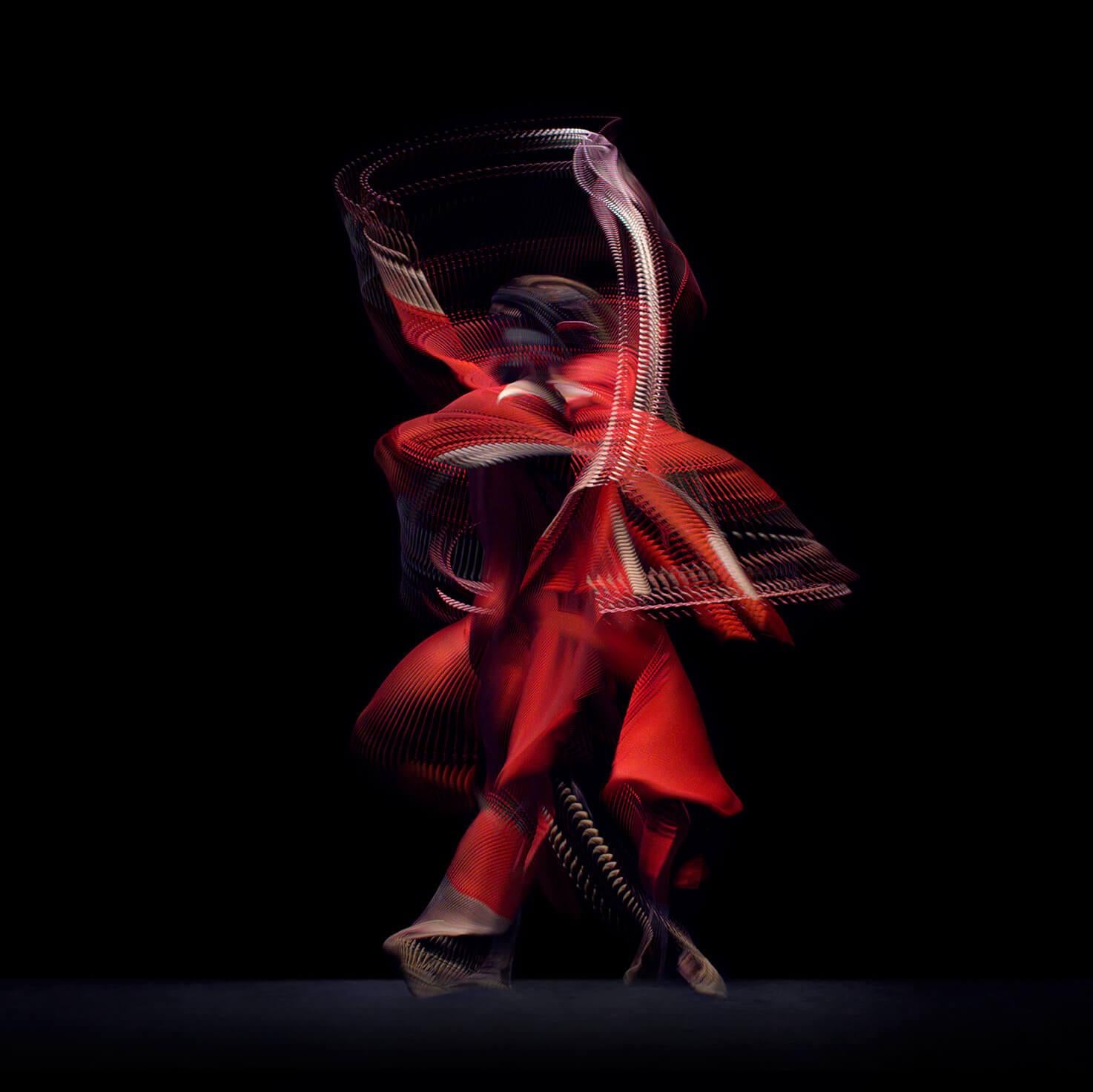 Abstract Dancers Red 2 - Limited Edition Color Archival Pigment Print