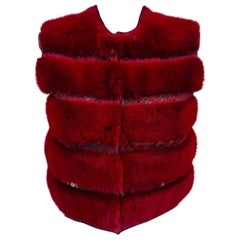 Gilet in visone Valentino nuovo con cartellino