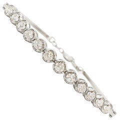 Gilin 1/3 Way Diamond Tennis Bangle Bracelet