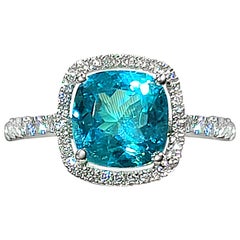 Gilin 18 Karat Gold 1.86 Carat Brazil Paraiba Diamond Ring