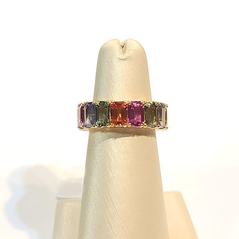 Rainbow color sapphire eternity ring
17 Multi Sapp - 11.95carats
US#5.25