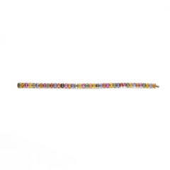 GILIN 18K Rose Gold Multi Color Sapphire Baguette Cut Bracelet
