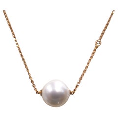 Collar Gilin de Oro Rosa de 18k con Perla del Mar del Sur