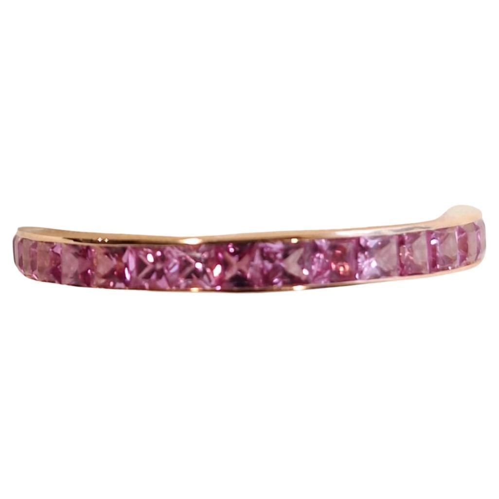 GILIN 18K Rose Gold Ring with Pink Sapphire