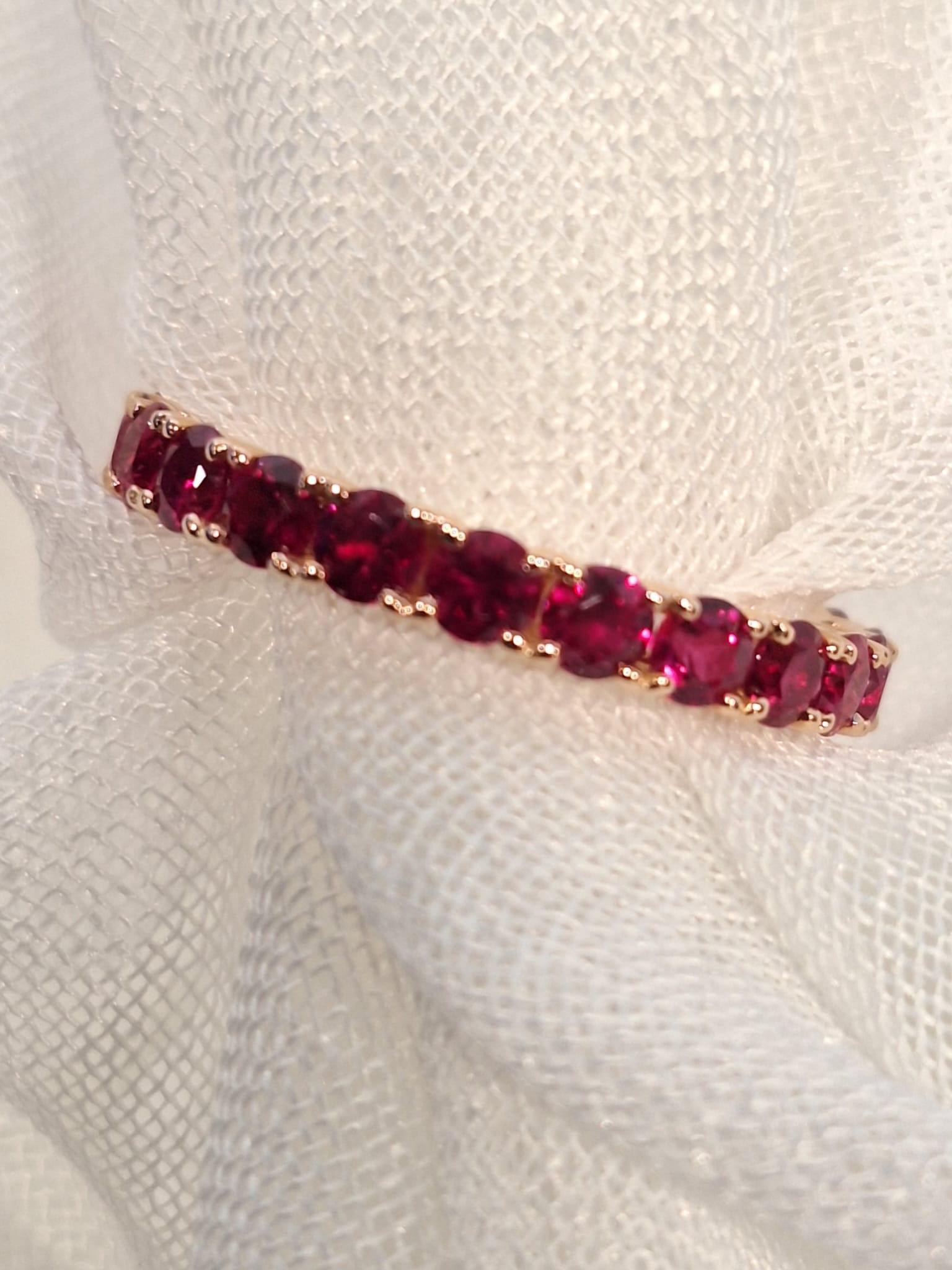 GILIN 18K Rose Gold Ring with Ruby In New Condition For Sale In Central, HK