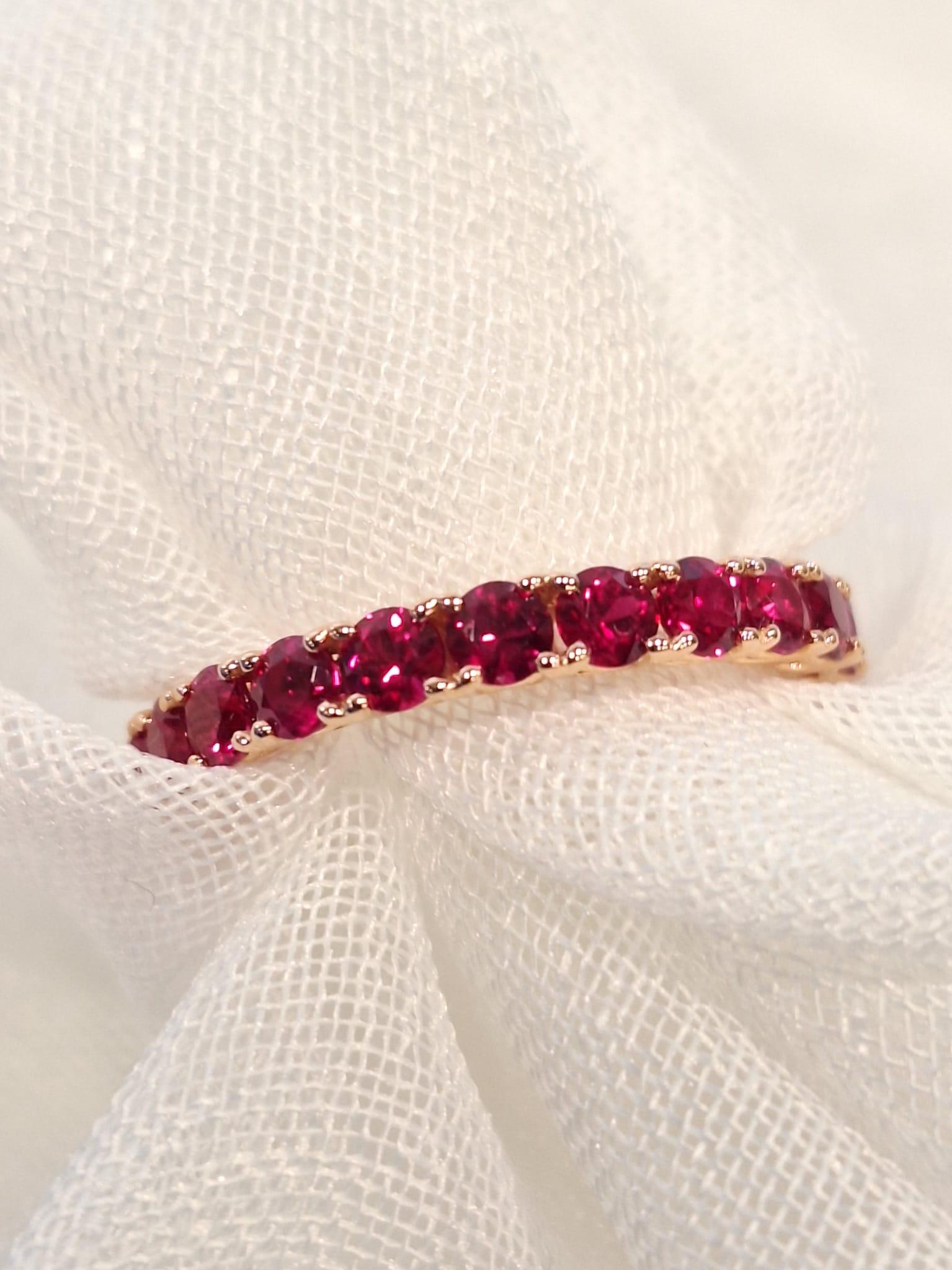 GILIN 18K Rose Gold Ring with Ruby For Sale 3