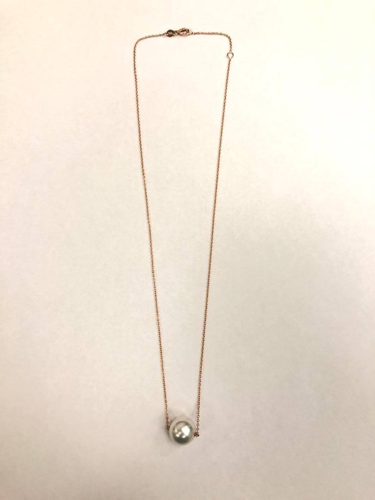 GILIN 18K Rose Gold Southsea Pearl Necklace In New Condition For Sale In Central, HK