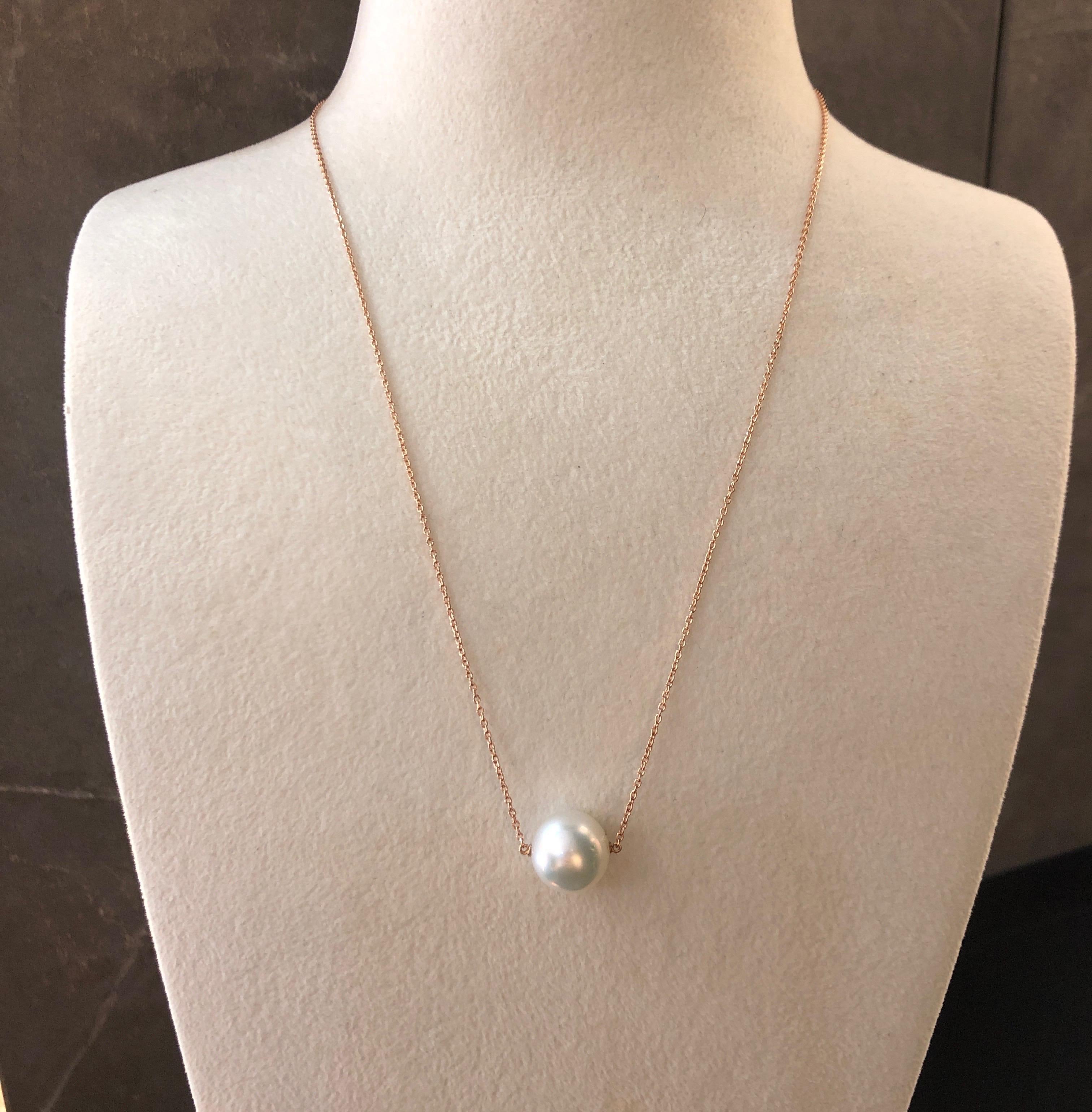 GILIN 18K Rose Gold Southsea Pearl Necklace For Sale