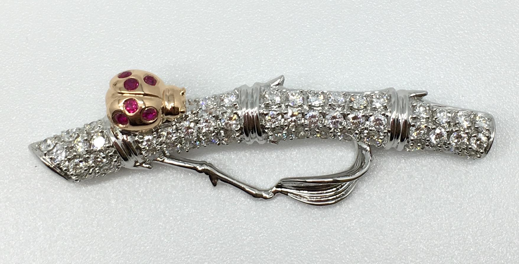 GILIN 18K White Gold Diamond Brooch with Ruby

Diamonds symbolise clarity and purity, also represent innocence, strength, and true love.

Ruby is a stone of passion, protection, and prosperity, symbolizing the sun and imbued with an intense life
