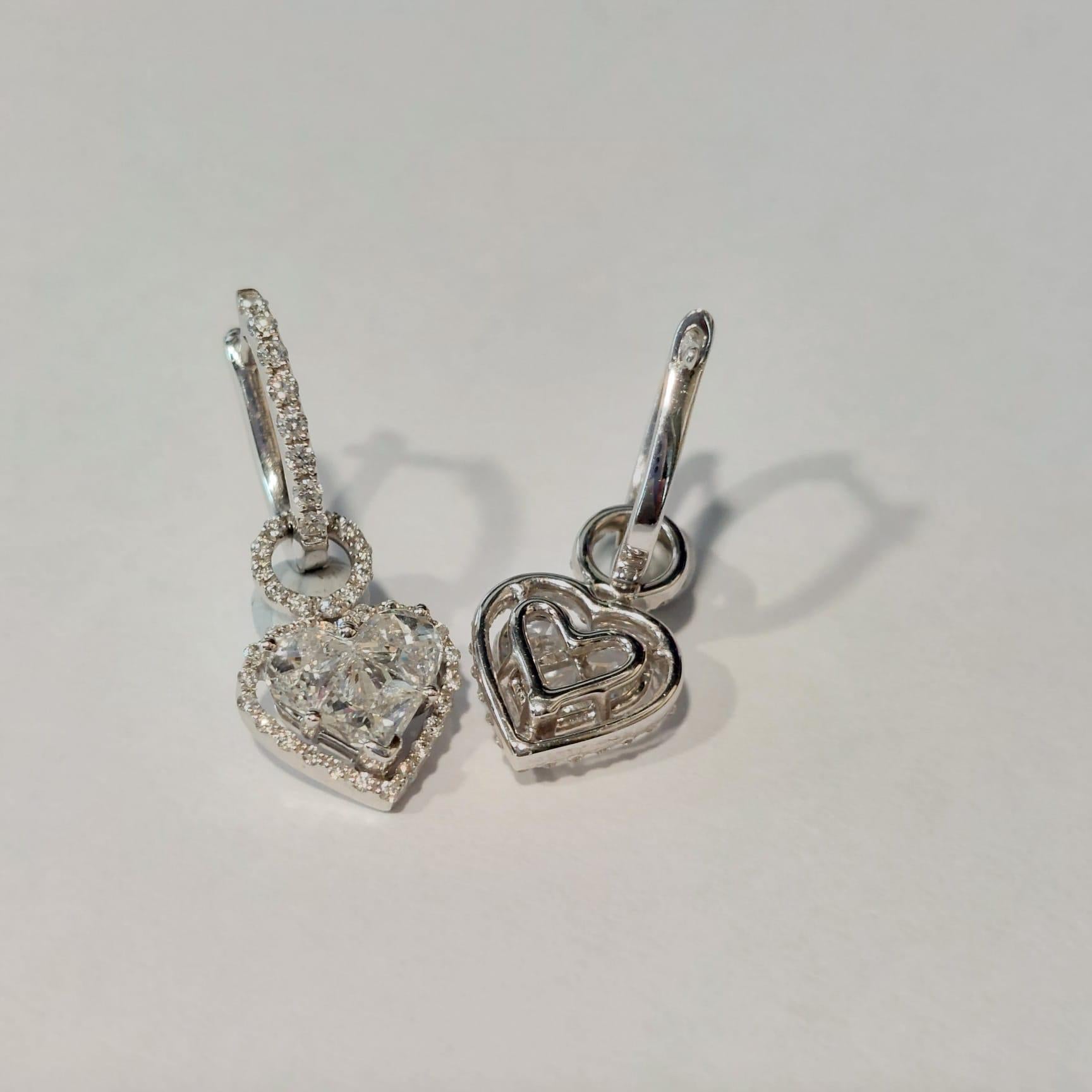 GILIN 18K White Gold Diamond Earring For Sale 1