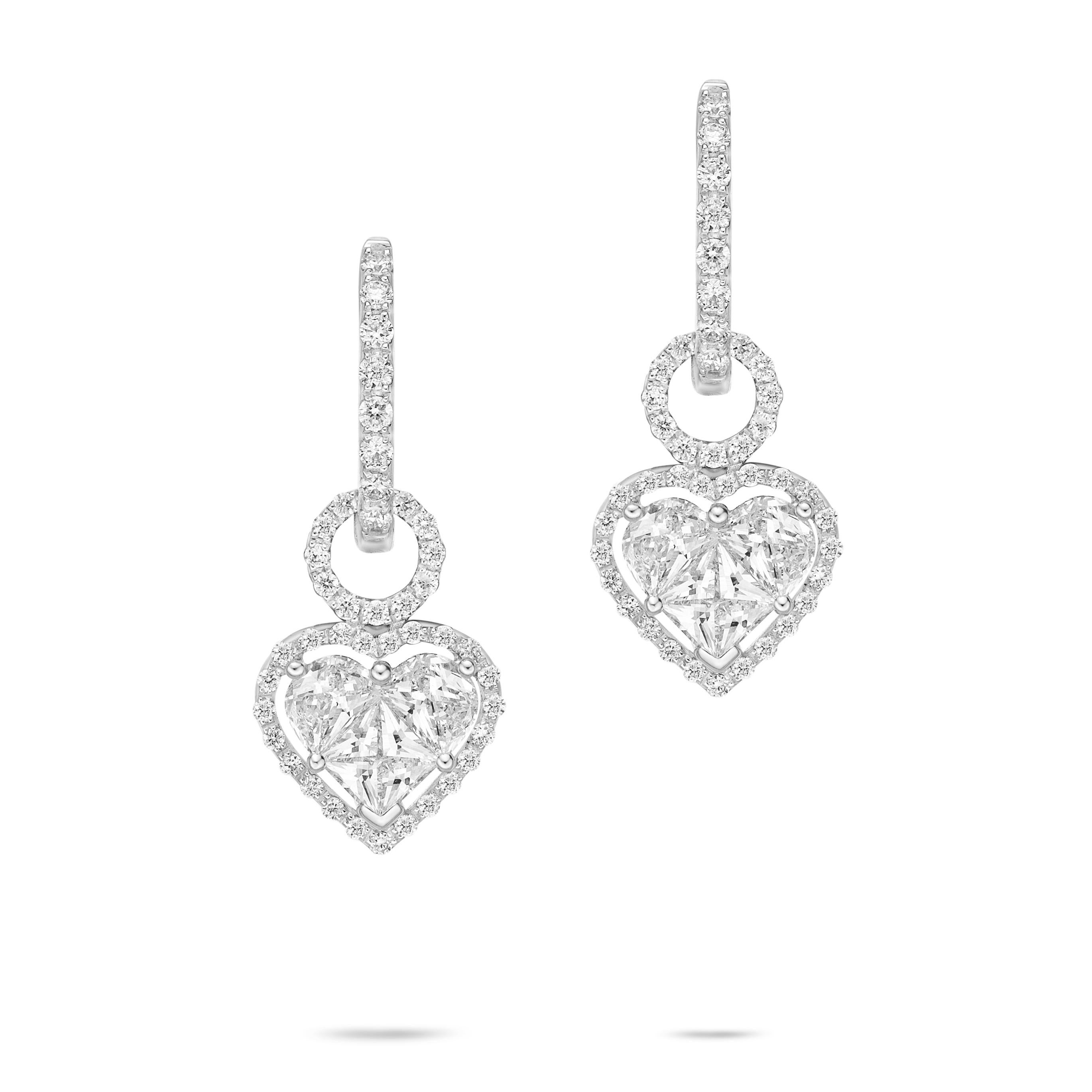 GILIN 18K White Gold Diamond Earring For Sale 3