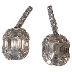 Gilin 18k Weißgold Diamant-Ohrring