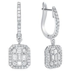 GILIN 18K White Gold Diamond Earring