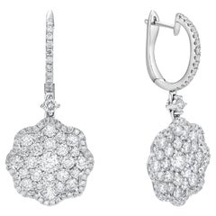 GILIN Boucle d'oreille en or blanc 18K avec diamant