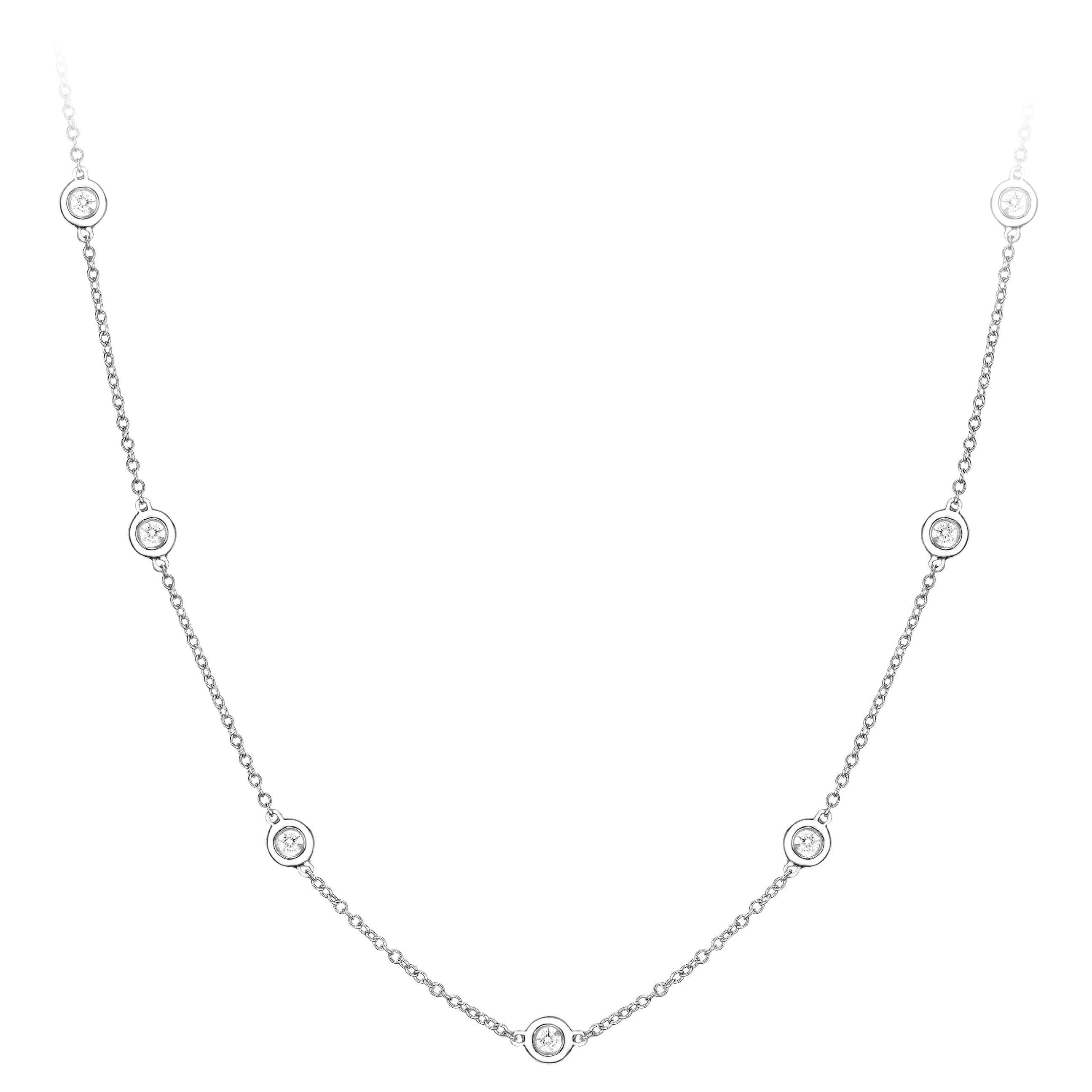 GILIN 18K White Gold Diamond Necklace