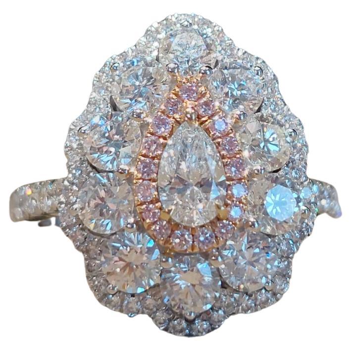Gilin 18k White Gold Diamond Ring For Sale