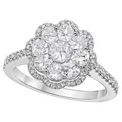 Used Gilin 18k White Gold Diamond Ring