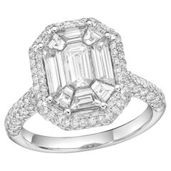 GILIN 18K White Gold Diamond Ring