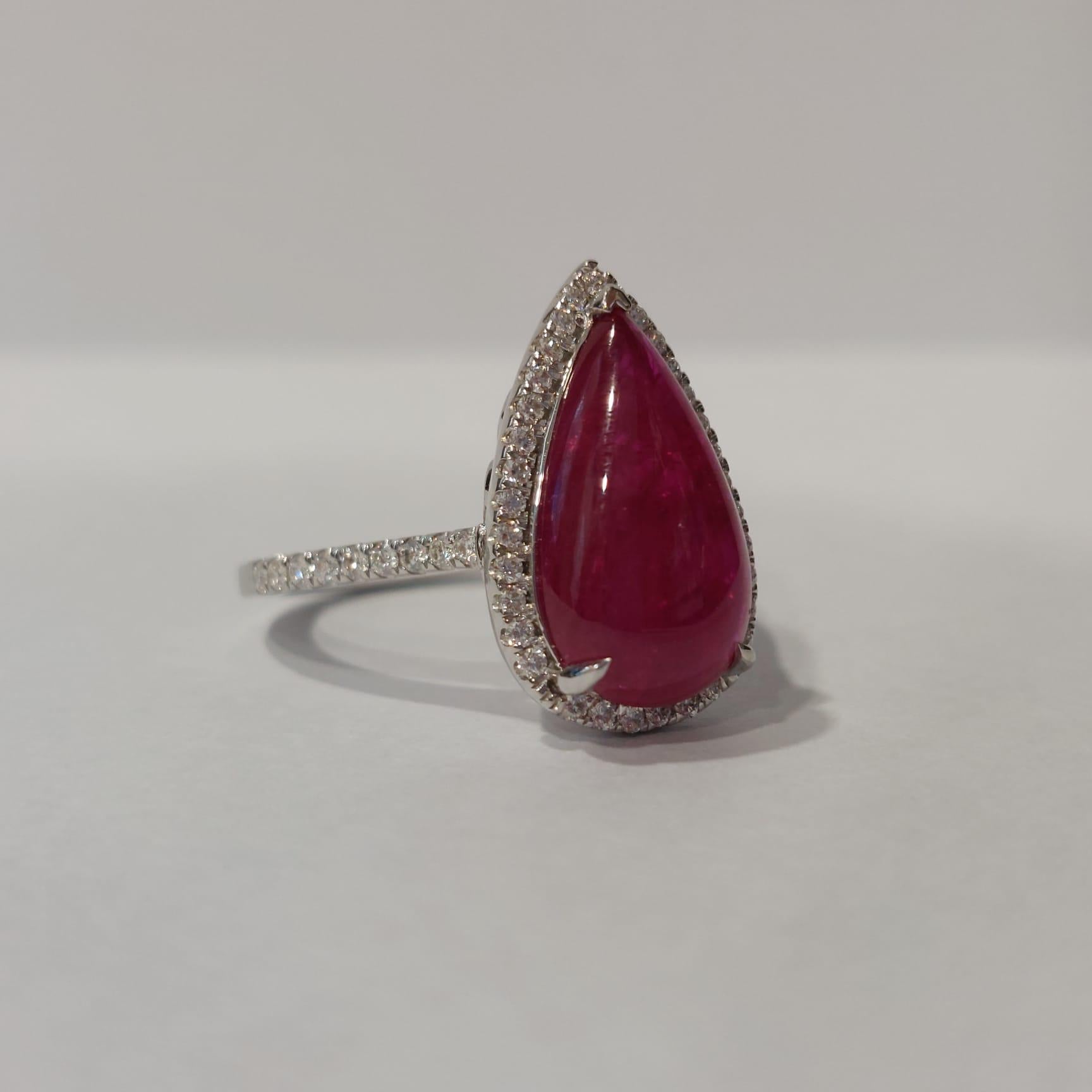 Add a romantic touch to your proposal with a ruby engagement ring featuring this signature red-hued gemstone. Considered the stone of love, rubies bring lasting beauty to any ring. The deep tone of this gemstone makes it a captivating choice for