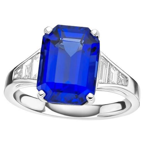 GILIN 18K White Gold Diamond Ring with Tanzanite For Sale