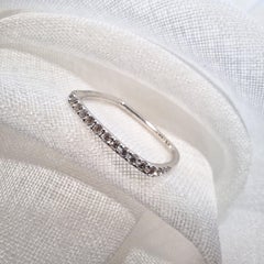 Gilin 18k White Gold Diamond Square Wedding Ring Band
