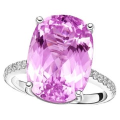 GILIN Oro Blanco 18K Diamante con Kunzita