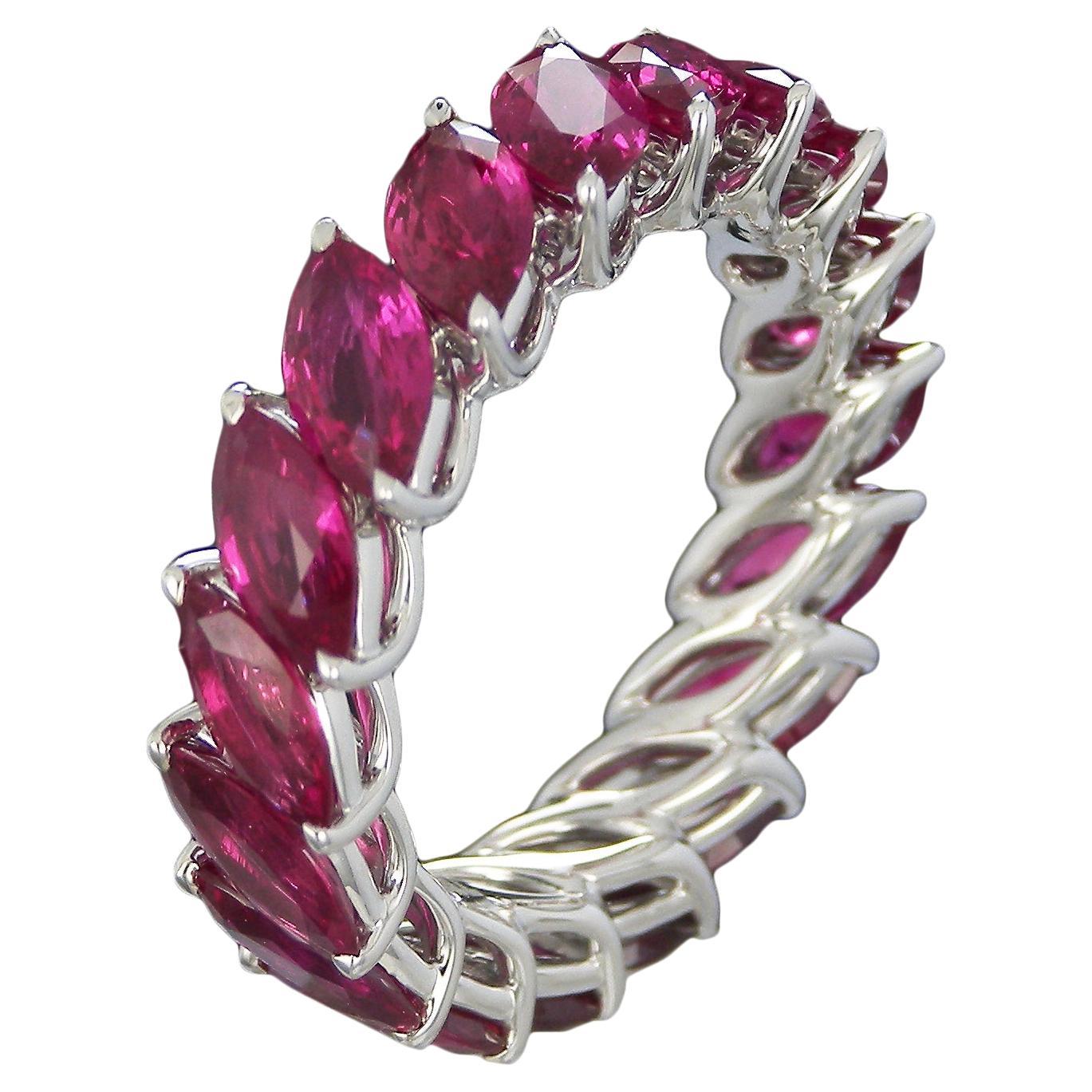 GILIN 18K White Gold Ring with Ruby For Sale