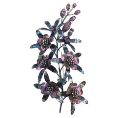 GILIN Broche de diamantes de color en oro blanco de 18 quilates y titanio