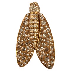 GILIN 18K Yellow Gold Diamond Brooch