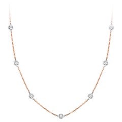 GILIN Halskette aus 18 Karat Gelbgold mit Diamanten 