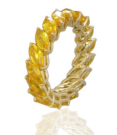 GILIN Ring aus 18 Karat Gelbgold mit gelbem Saphir