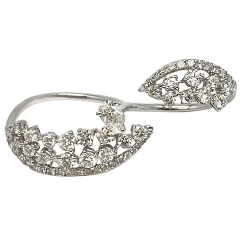 Gilin Diamond Two-Finger Fashion Ring