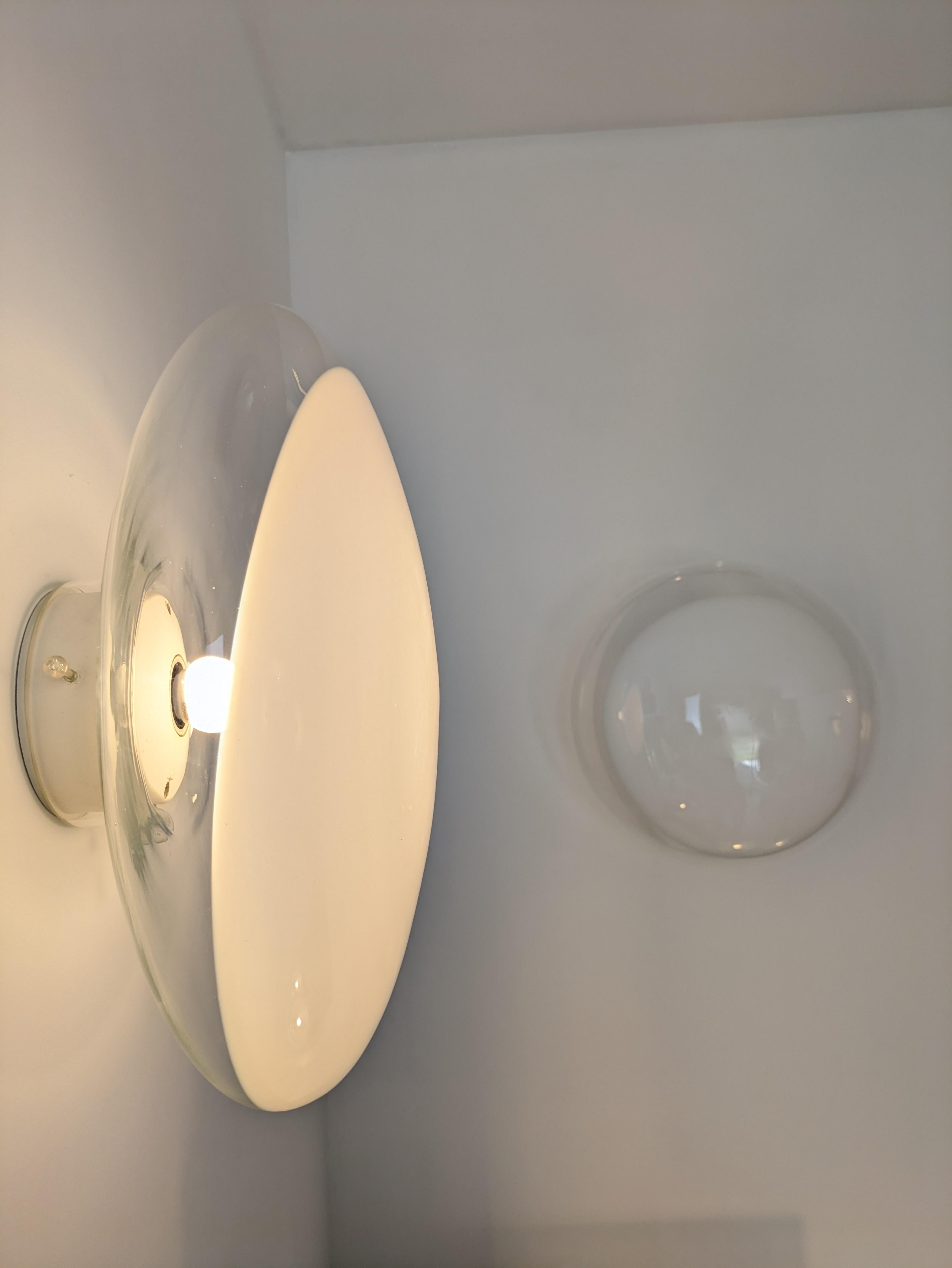Verre Applique ou Plafonnier Gill 40, Roberto Pamio, Leucos, 1962 en vente