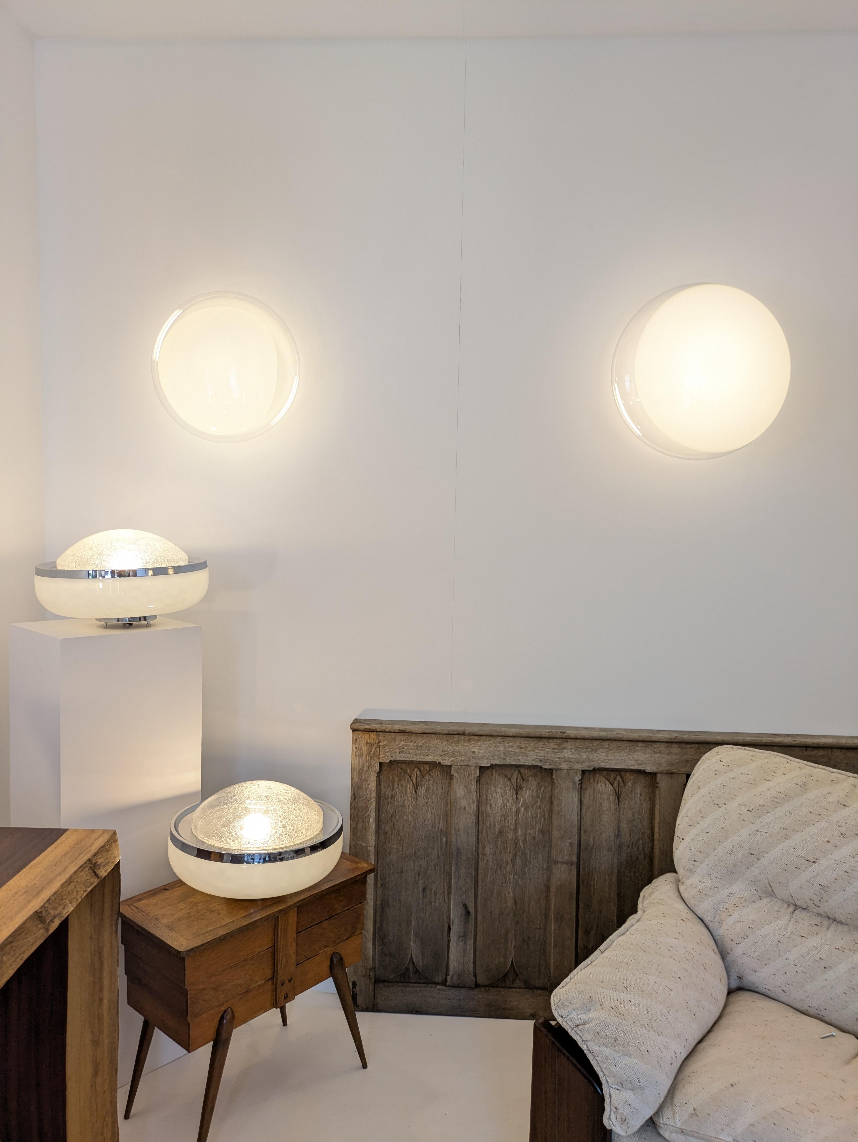 Gill 45, wall or ceiling light, Roberto Pamio, Leucos, Murano glass, 1962 5