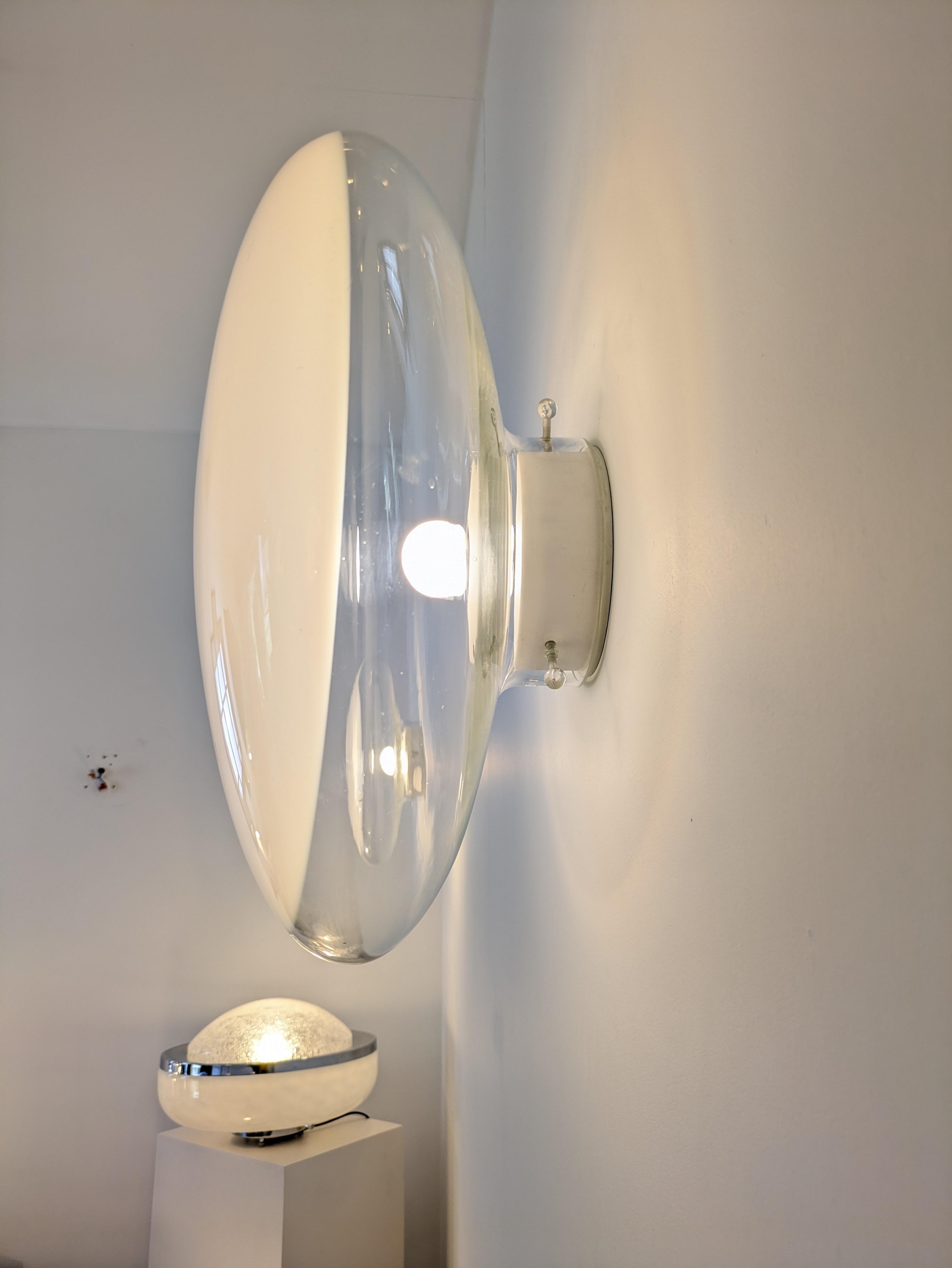 Gill 45, wall or ceiling light, Roberto Pamio, Leucos, Murano glass, 1962 7