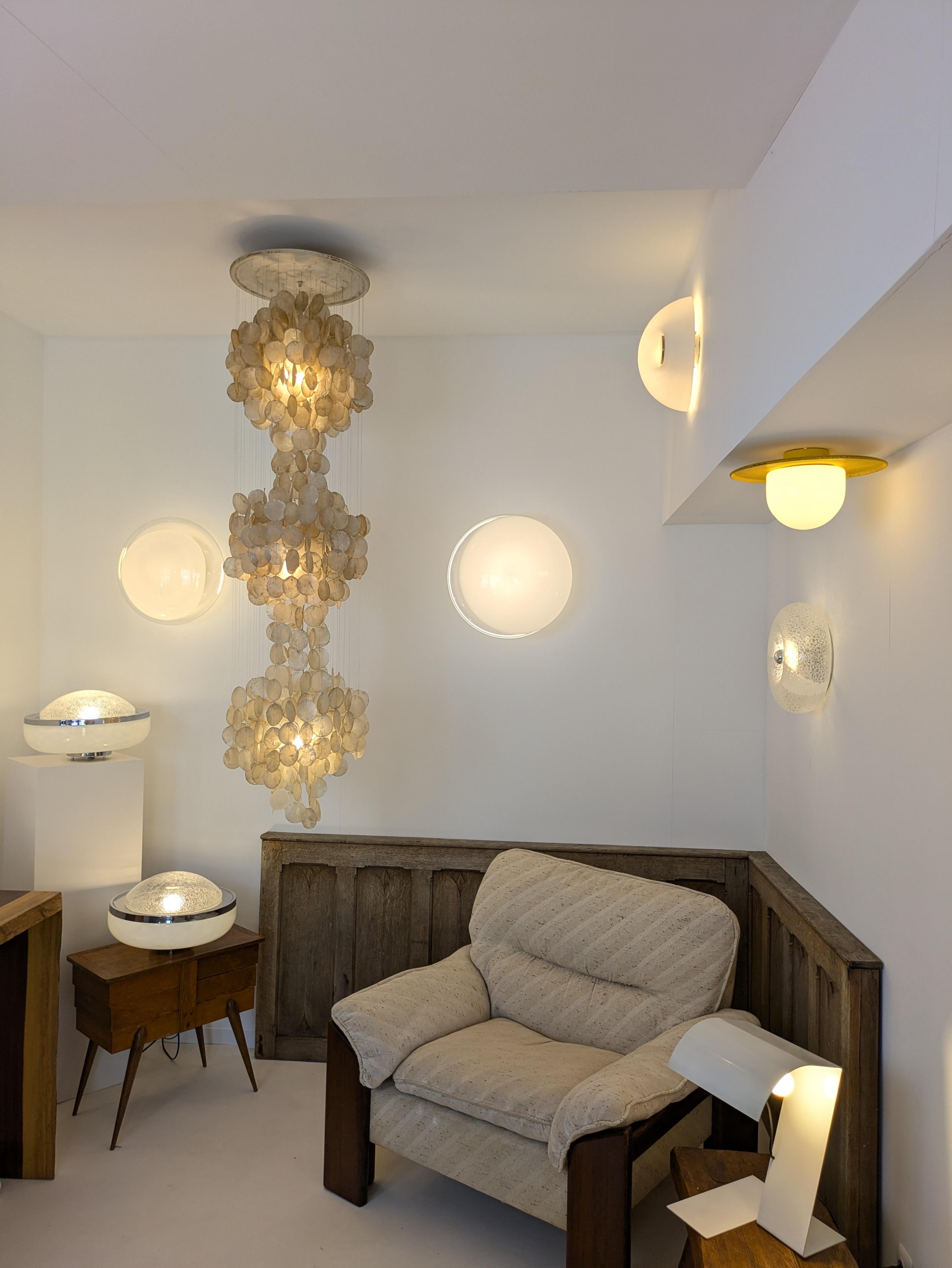 Gill 45, wall or ceiling light, Roberto Pamio, Leucos, Murano glass, 1962 9