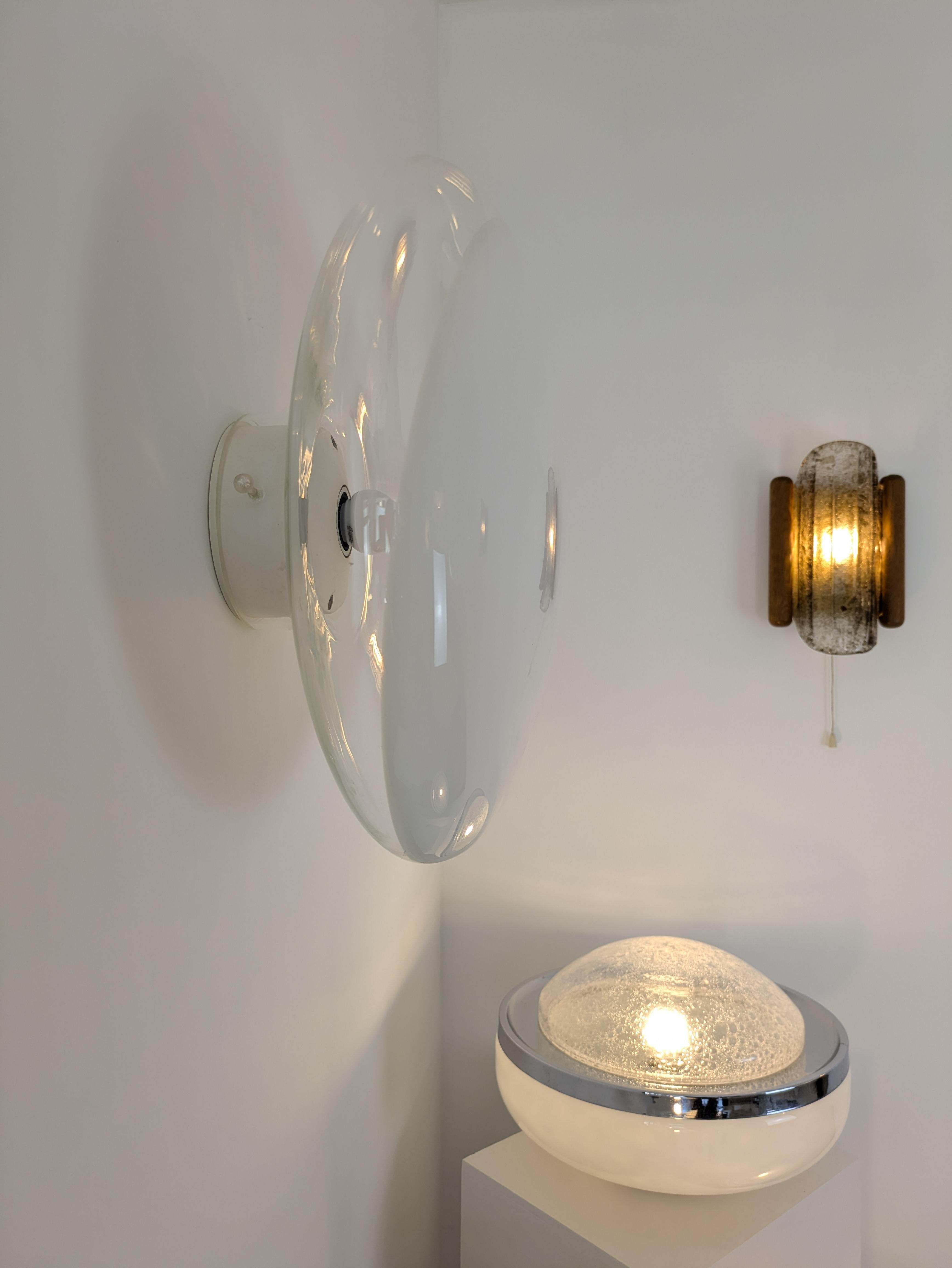 Mid-20th Century Gill 45, wall or ceiling light, Roberto Pamio, Leucos, Murano glass, 1962