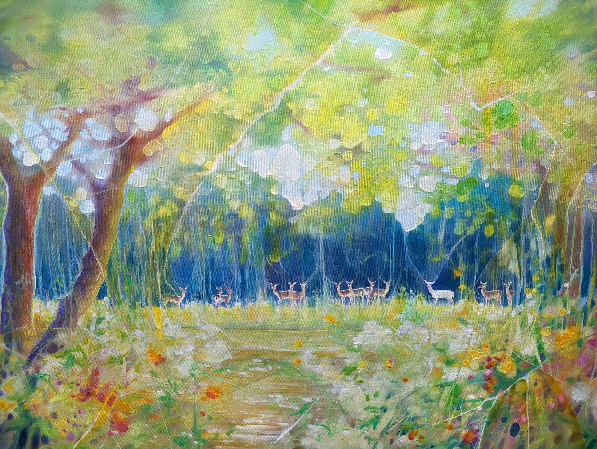 Angeli di maggio, Pittura, Olio su tela - Painting Contemporaneo di Gill Bustamante