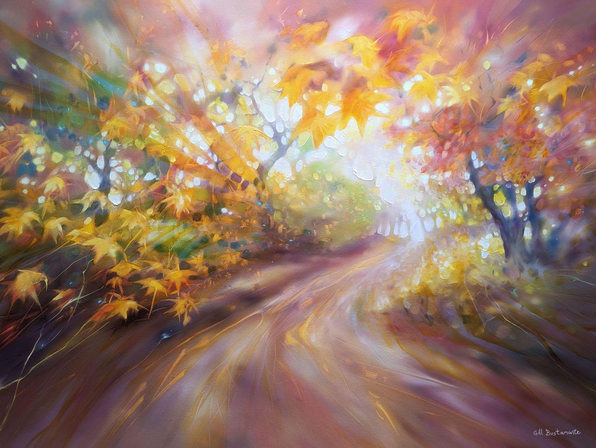 Magic automne, peinture sur toile en vente 1