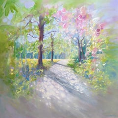 English Country Path in May, Painting, Oil on Canvas