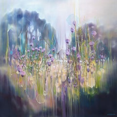 Midsummer Witness, a summer meadow landscape, Painting, Oil on Canvas