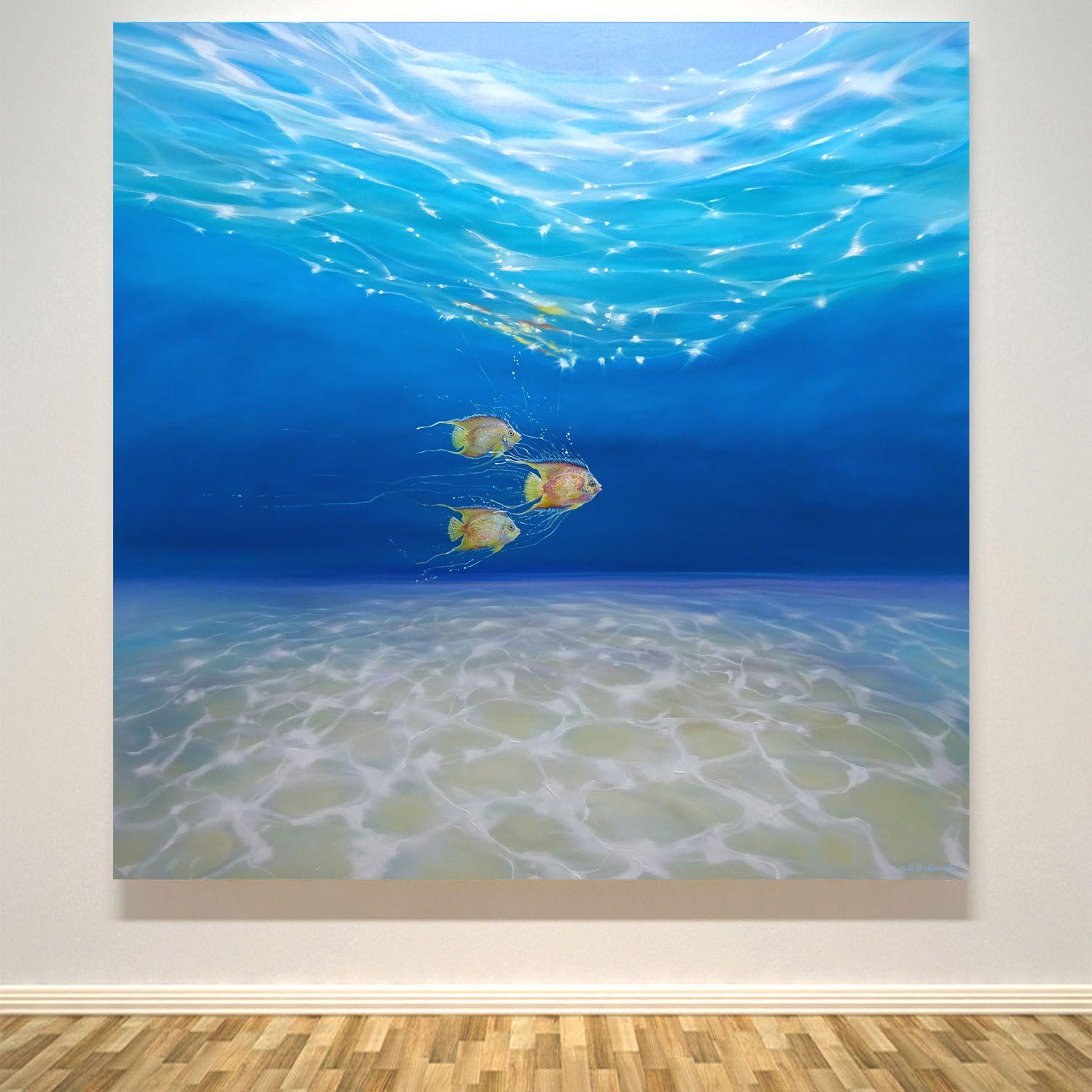 Under Sea Escape, Painting, Oil on Canvas 2