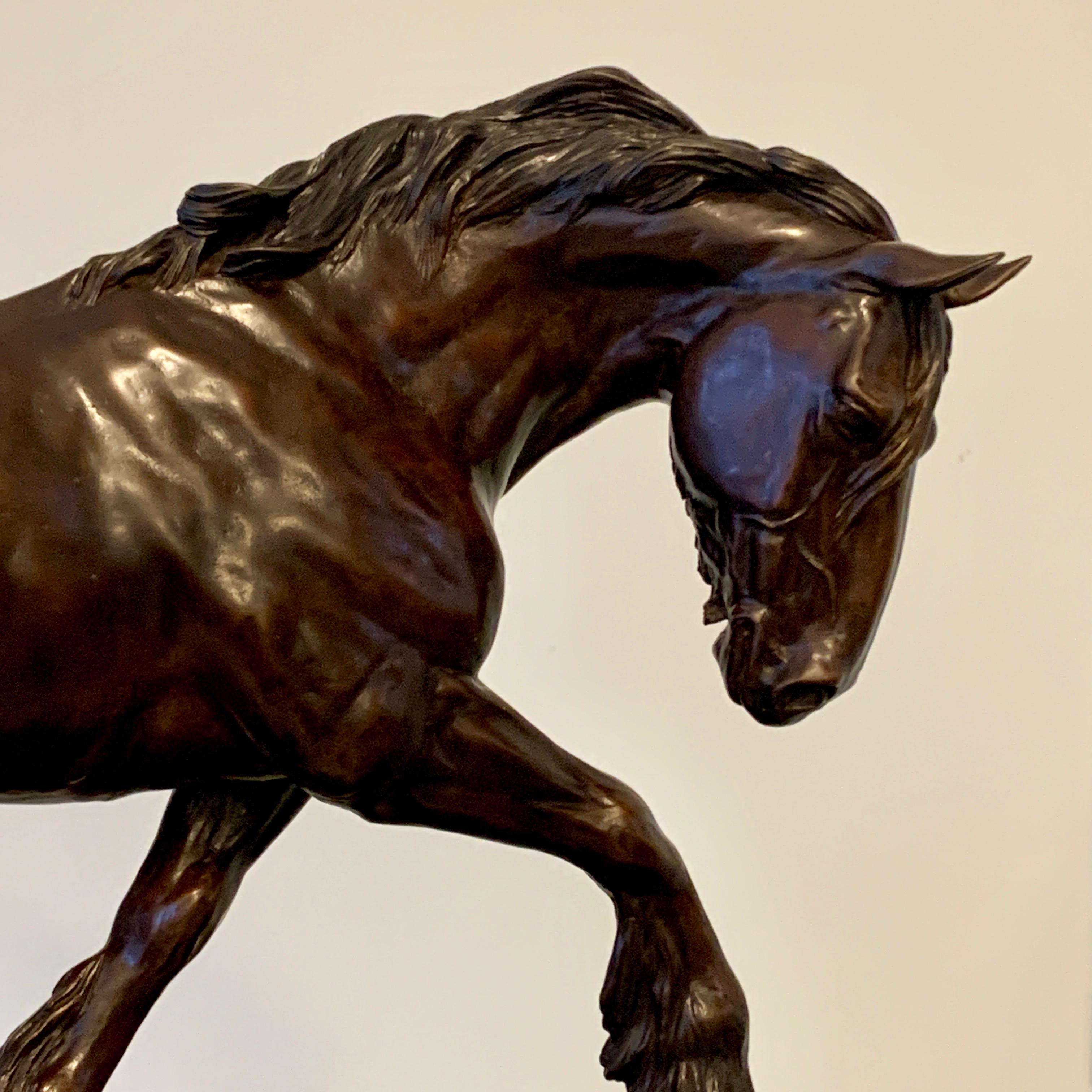 Gill Parker Bronze Shire Horse titled “Unharnessed” In Good Condition For Sale In Southampton, NY
