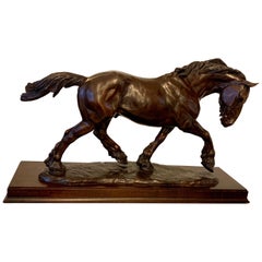 Gill Parker Bronze Shire Horse titled “Unharnessed”