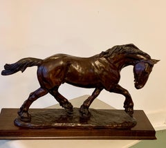 Gill Parker Bronze Shire Horse titled “Unharnessed”